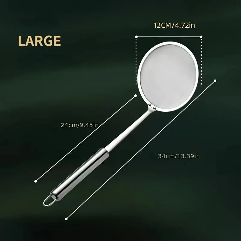 304 Stainless Steel Fine Mesh Strainer Kitchen Accessory for Filtering Juice Eggs Coffee Tea Vegetables