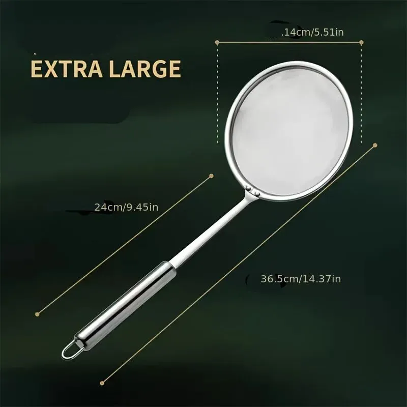 304 Stainless Steel Fine Mesh Strainer Kitchen Accessory for Filtering Juice Eggs Coffee Tea Vegetables