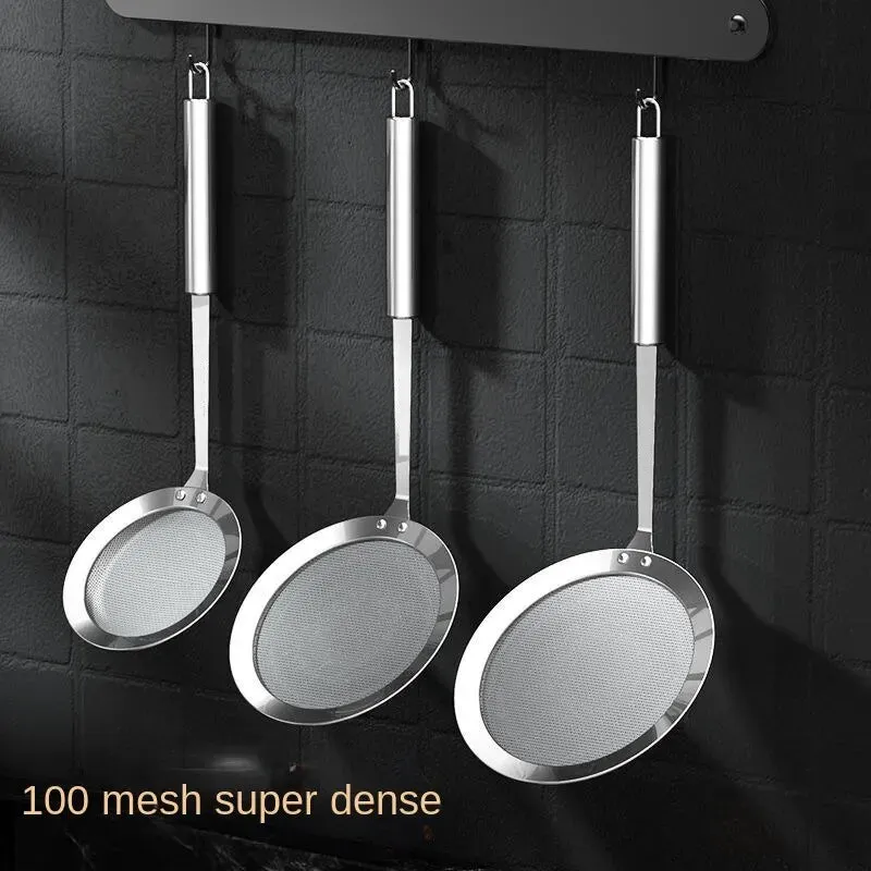 304 Stainless Steel Fine Mesh Strainer Kitchen Accessory for Filtering Juice Eggs Coffee Tea Vegetables