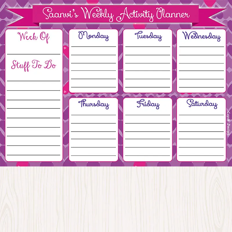 Activity Planner - Little Hearts, Set of 50