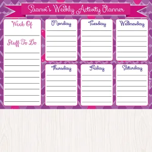 Activity Planner - Little Hearts, Set of 50