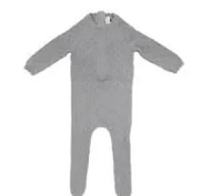 Baby Boy Footie | Vintage Knit | Blue | Lil Legs