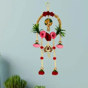 Buyent ® Elegant Flower Wall Hanging for Decoration toran for Main Door Entrance Diwali Decoration for Home décor Radha Krishna toran janmashtami Navratri Decoration