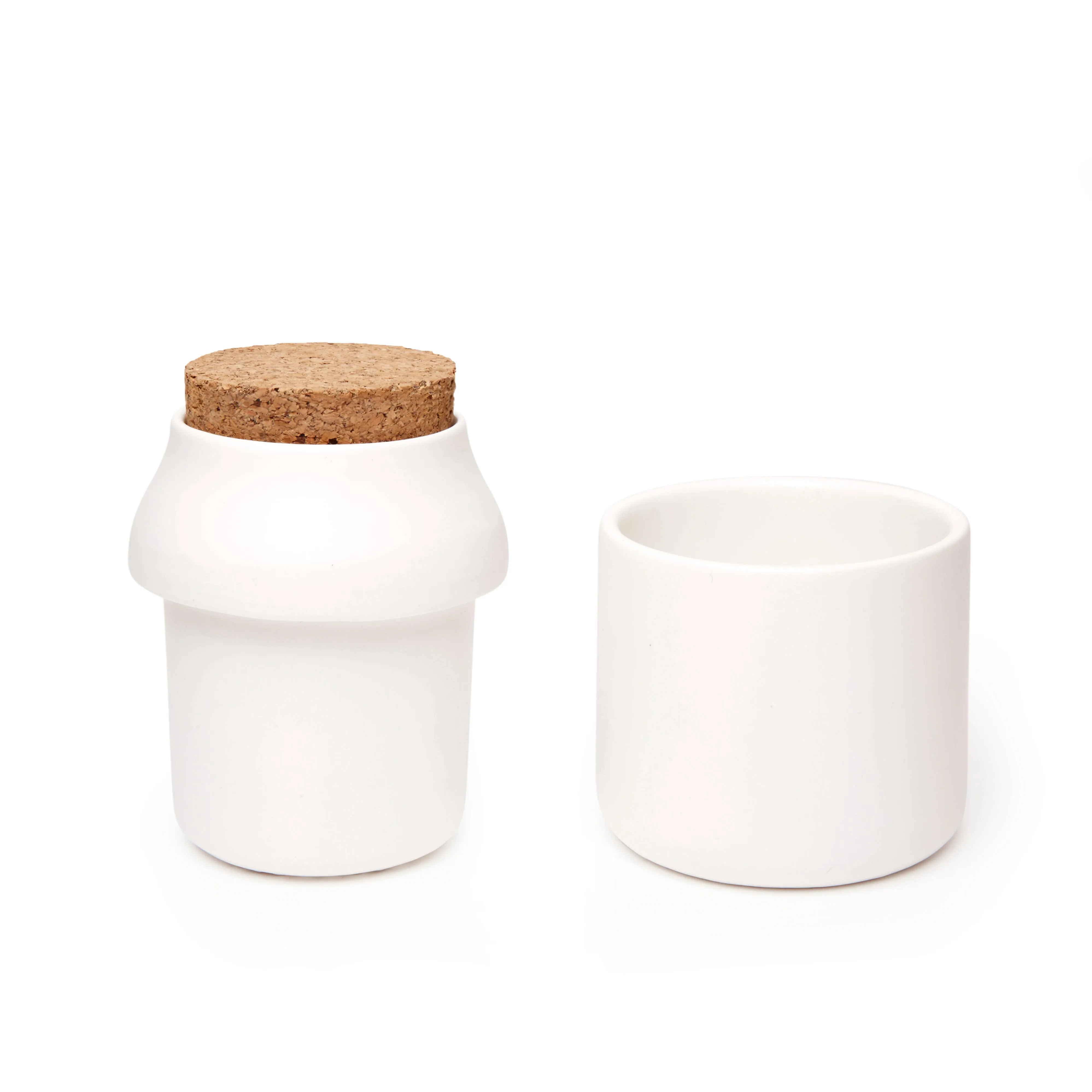 Ceramic Grinder   Jar Large White