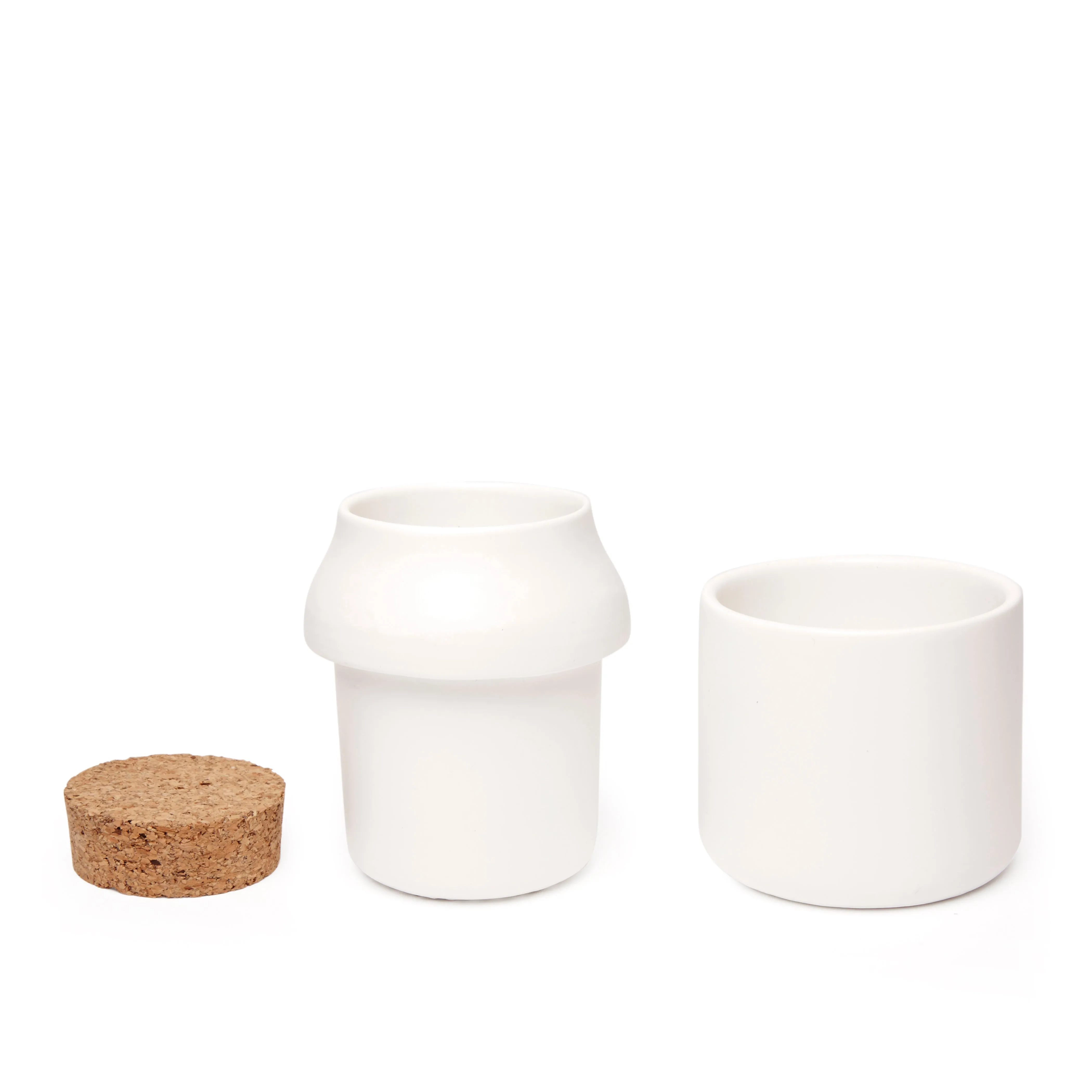 Ceramic Grinder   Jar Large White