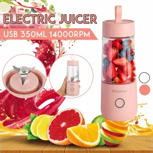 Electric USB Rechargeable Mixer Smoothie Slushy Cup Juice Blender Bottle USB Charging Kitchen Gadgets