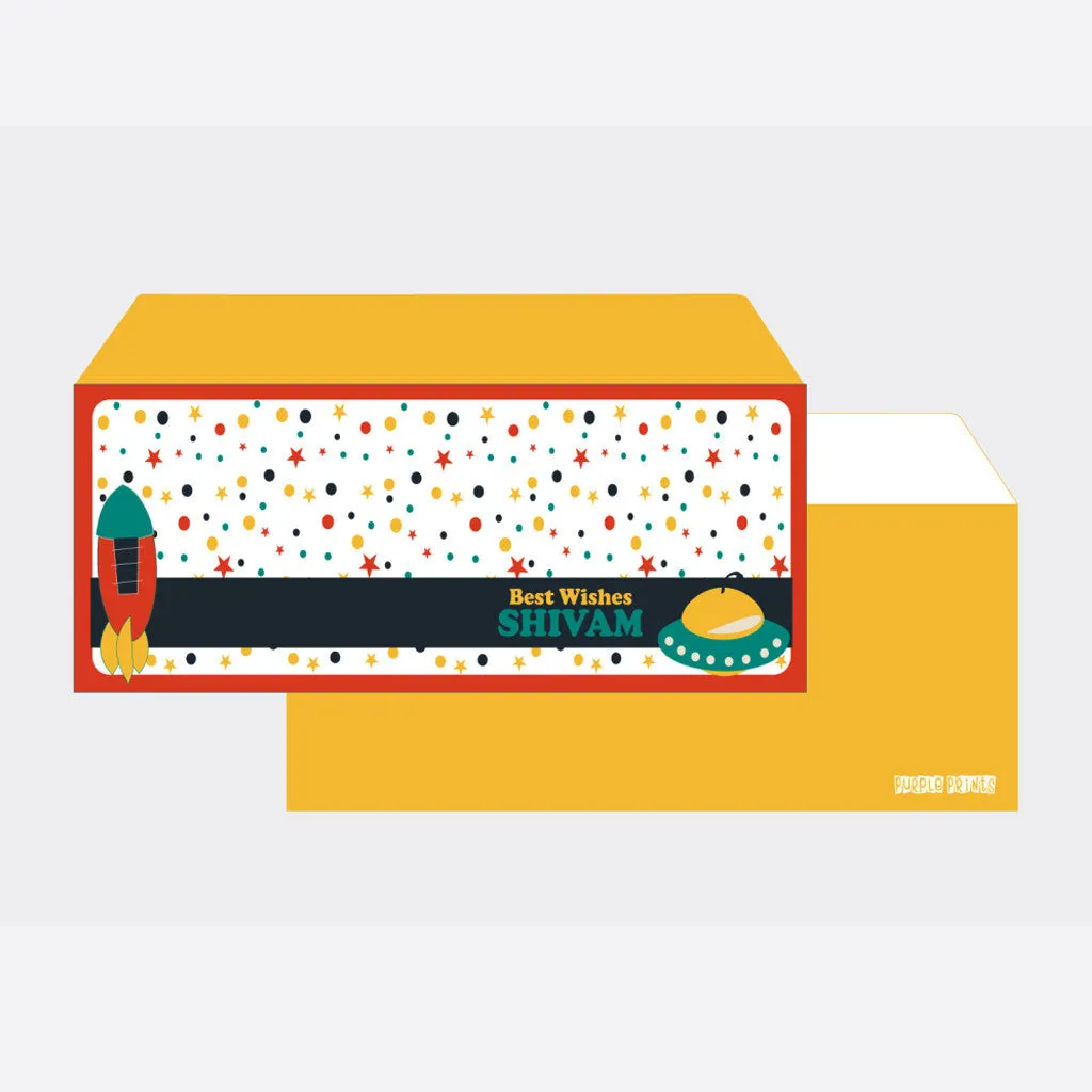 Envelopes, Set of 24 <br/>Space Theme<br> <span style="font-size: 10px;">More Colours Available</span>