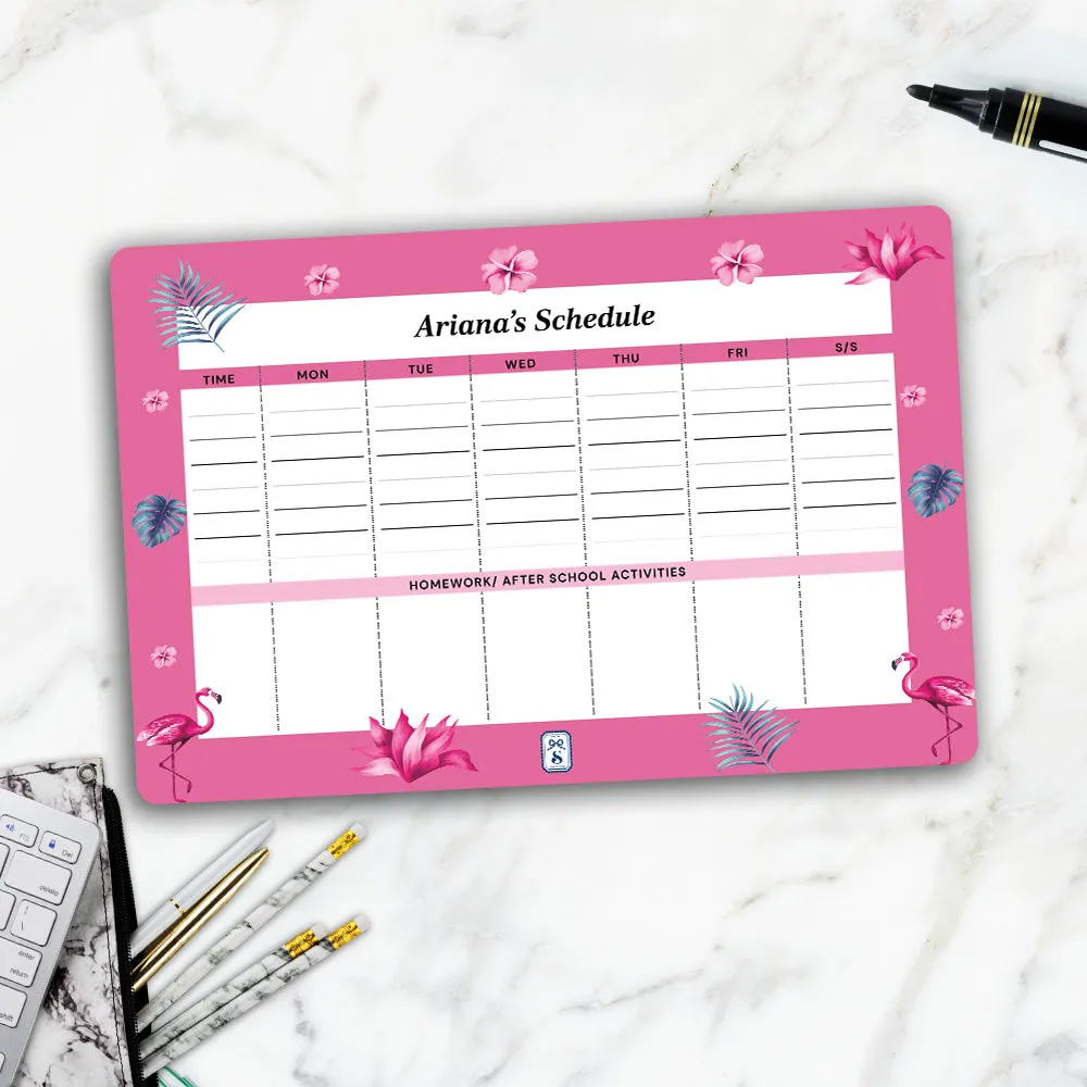 Flamingo Fiesta Kids Schedule Planner