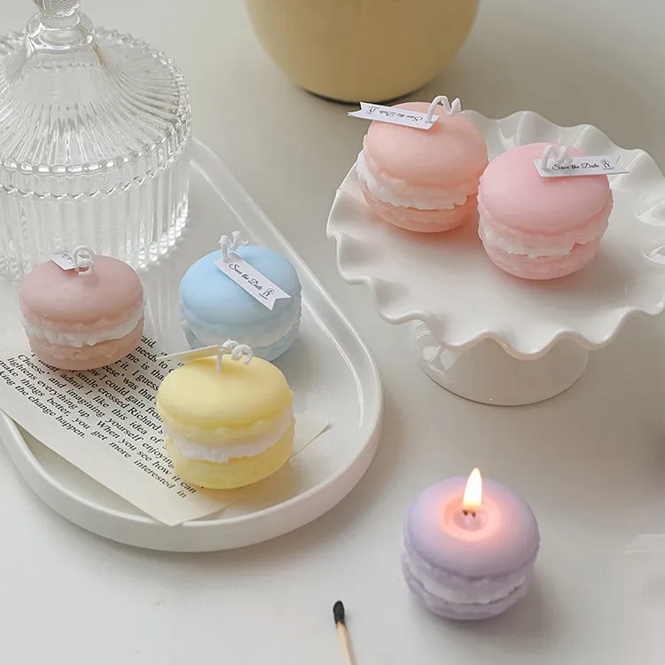 Food Scented Candle | Pink Macaron