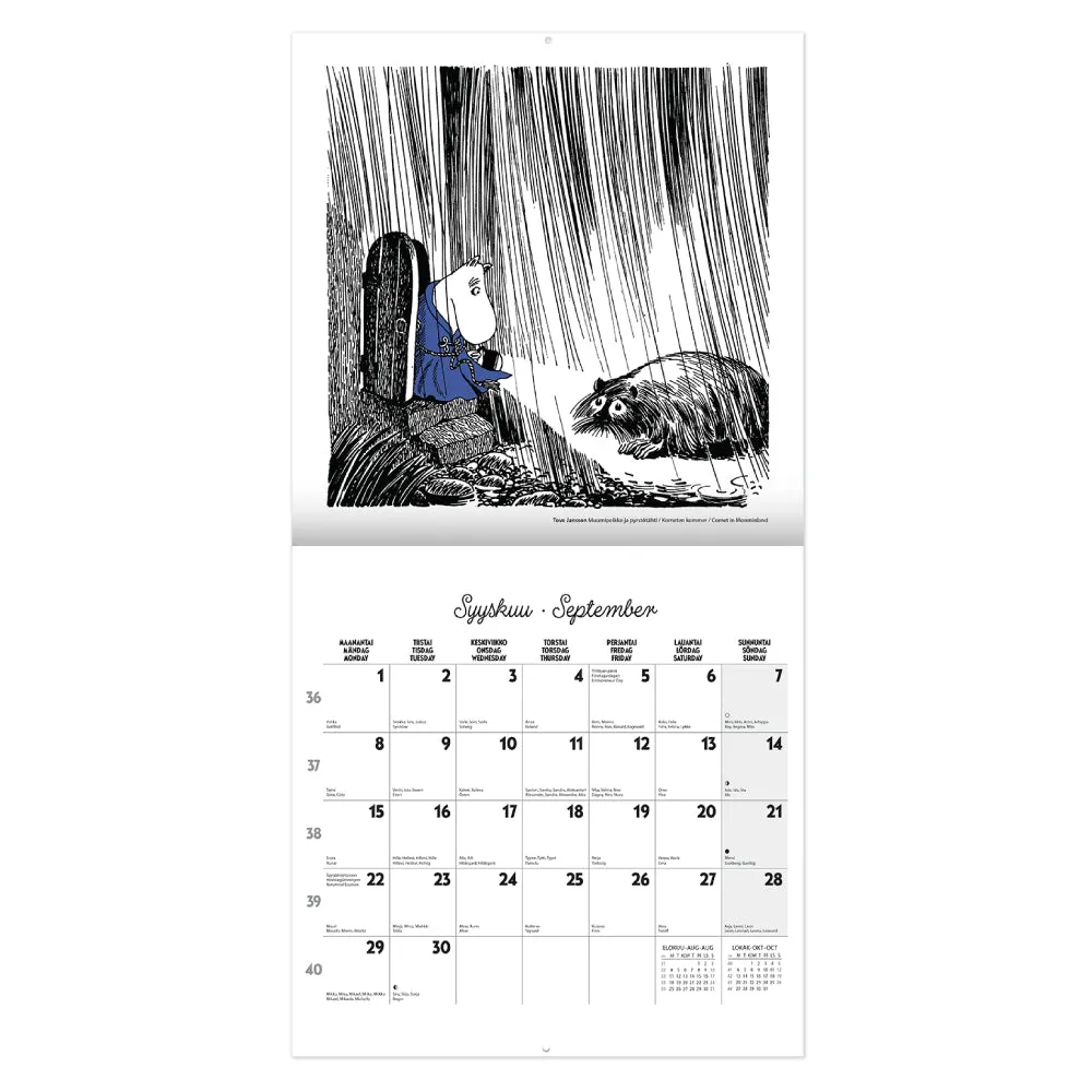 Moomin Bridge Wall Calendar 2025