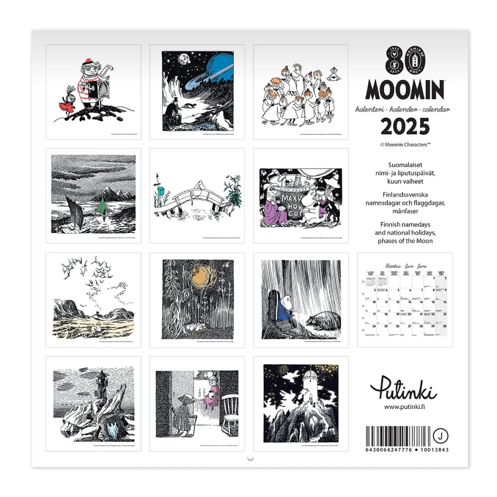 Moomin Bridge Wall Calendar 2025