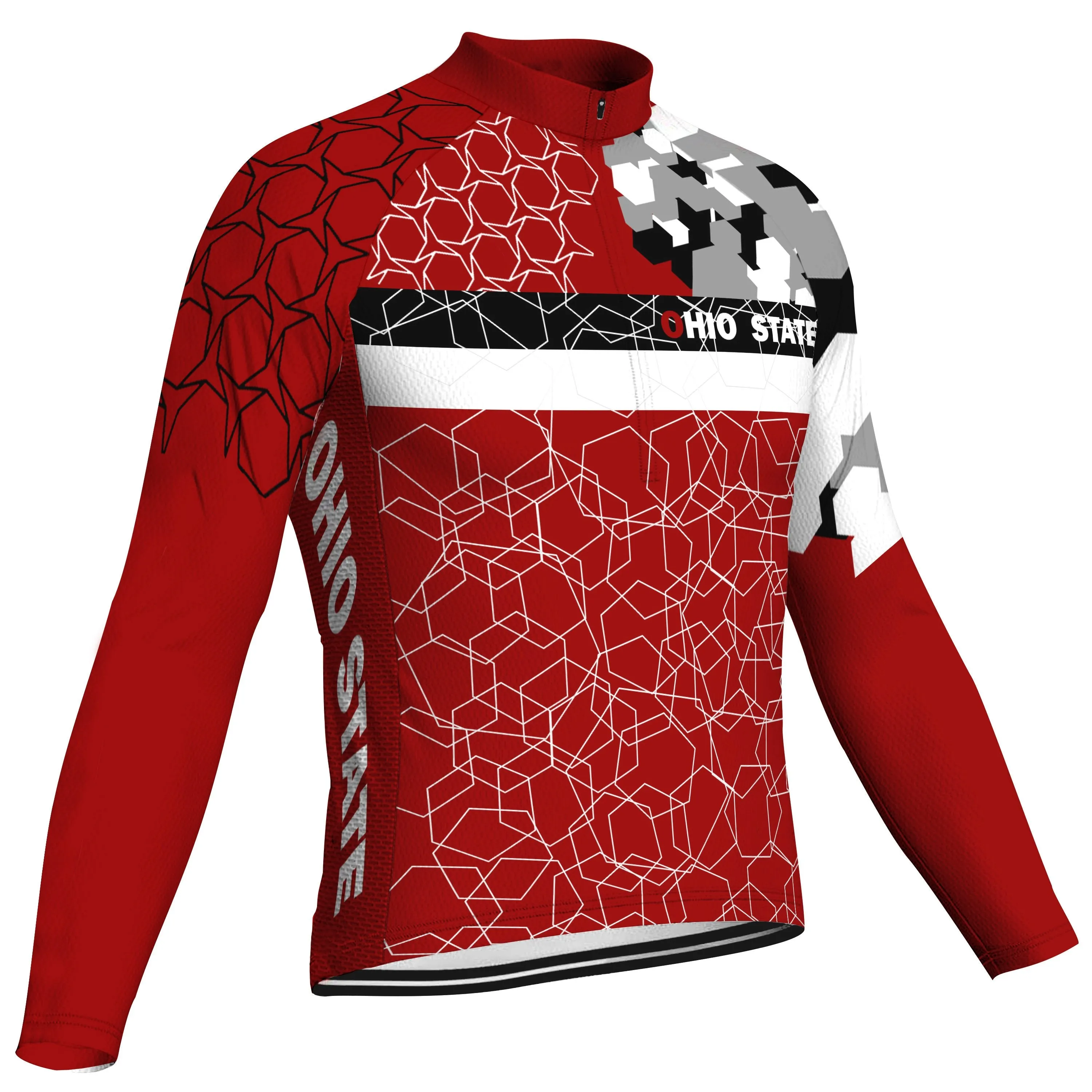 Ohio State Long Sleeve Cycling Jersey for Men