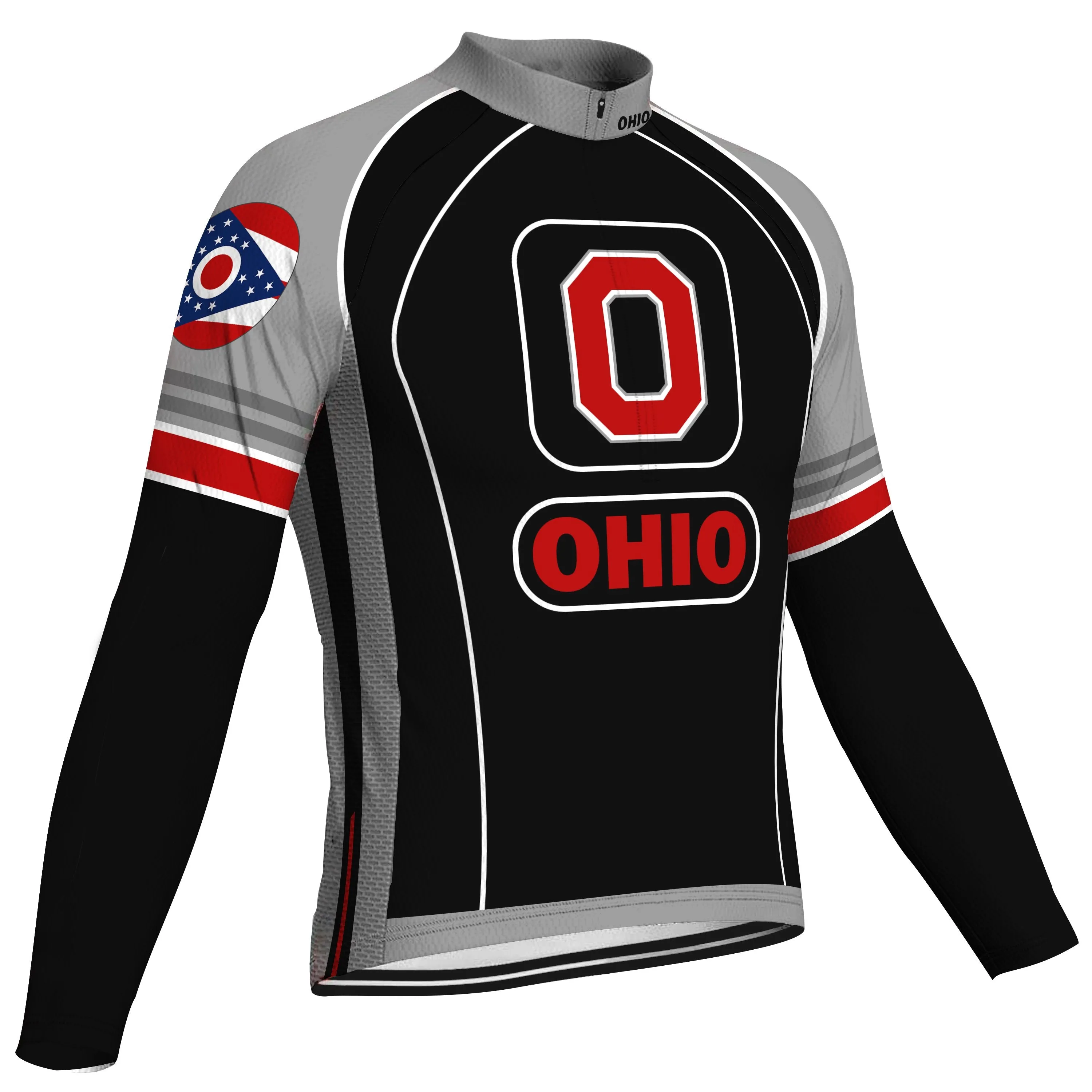 Ohio State Long Sleeve Cycling Jersey for Men