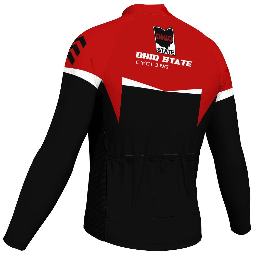 Ohio State Long Sleeve Cycling Jersey for Men
