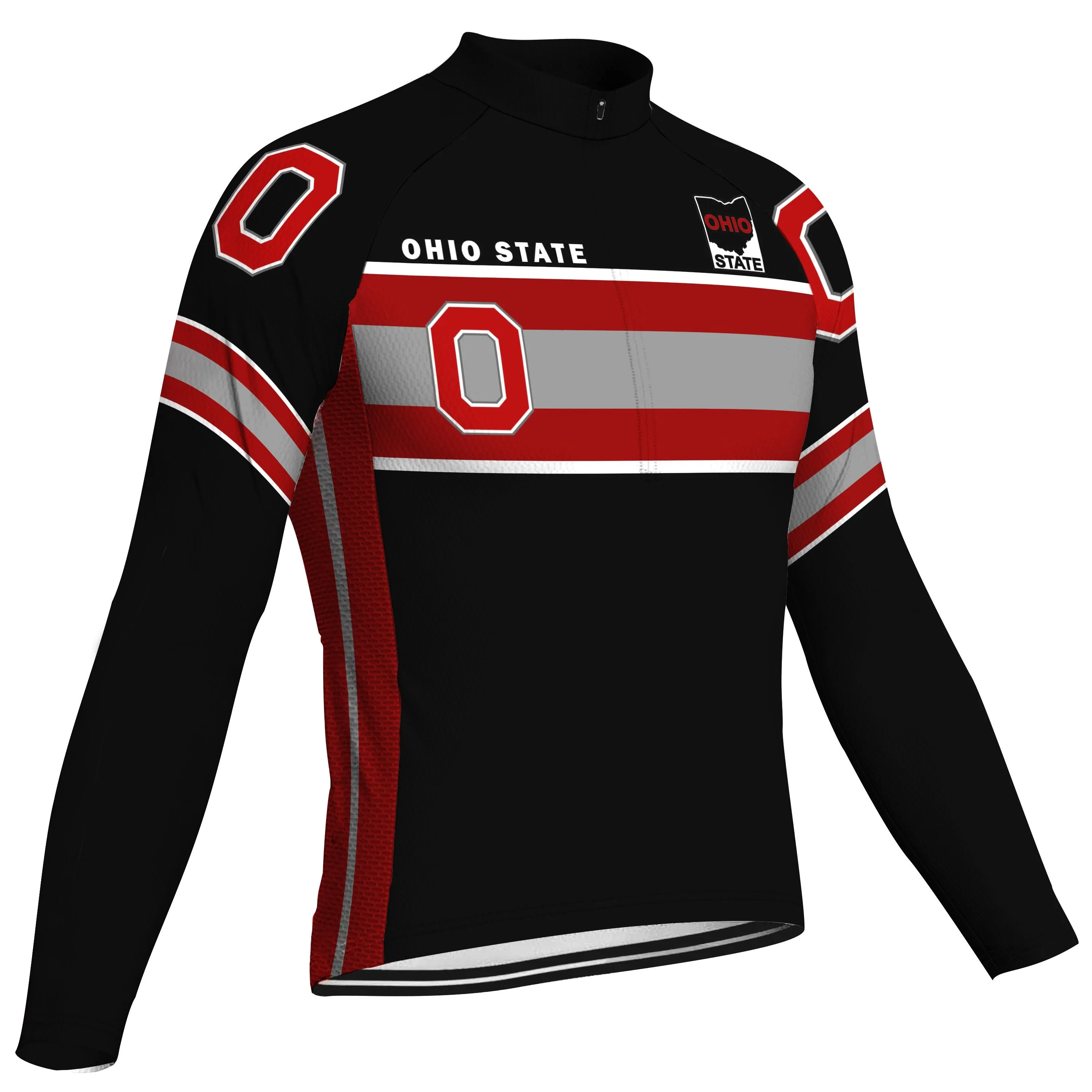 Ohio State Long Sleeve Cycling Jersey for Men