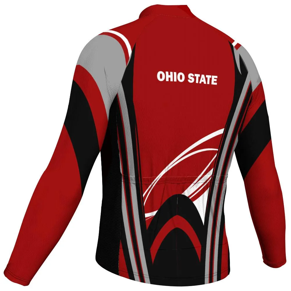 Ohio State Long Sleeve Cycling Jersey for Men