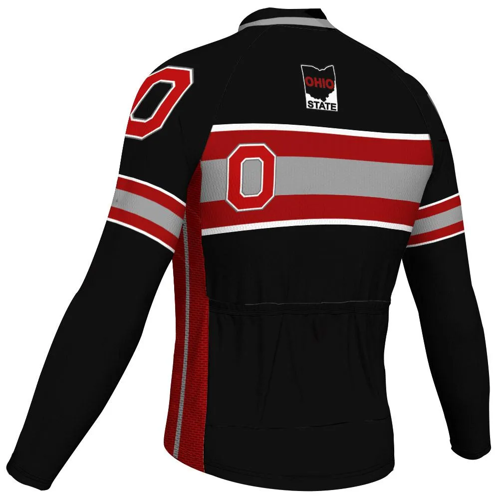 Ohio State Long Sleeve Cycling Jersey for Men