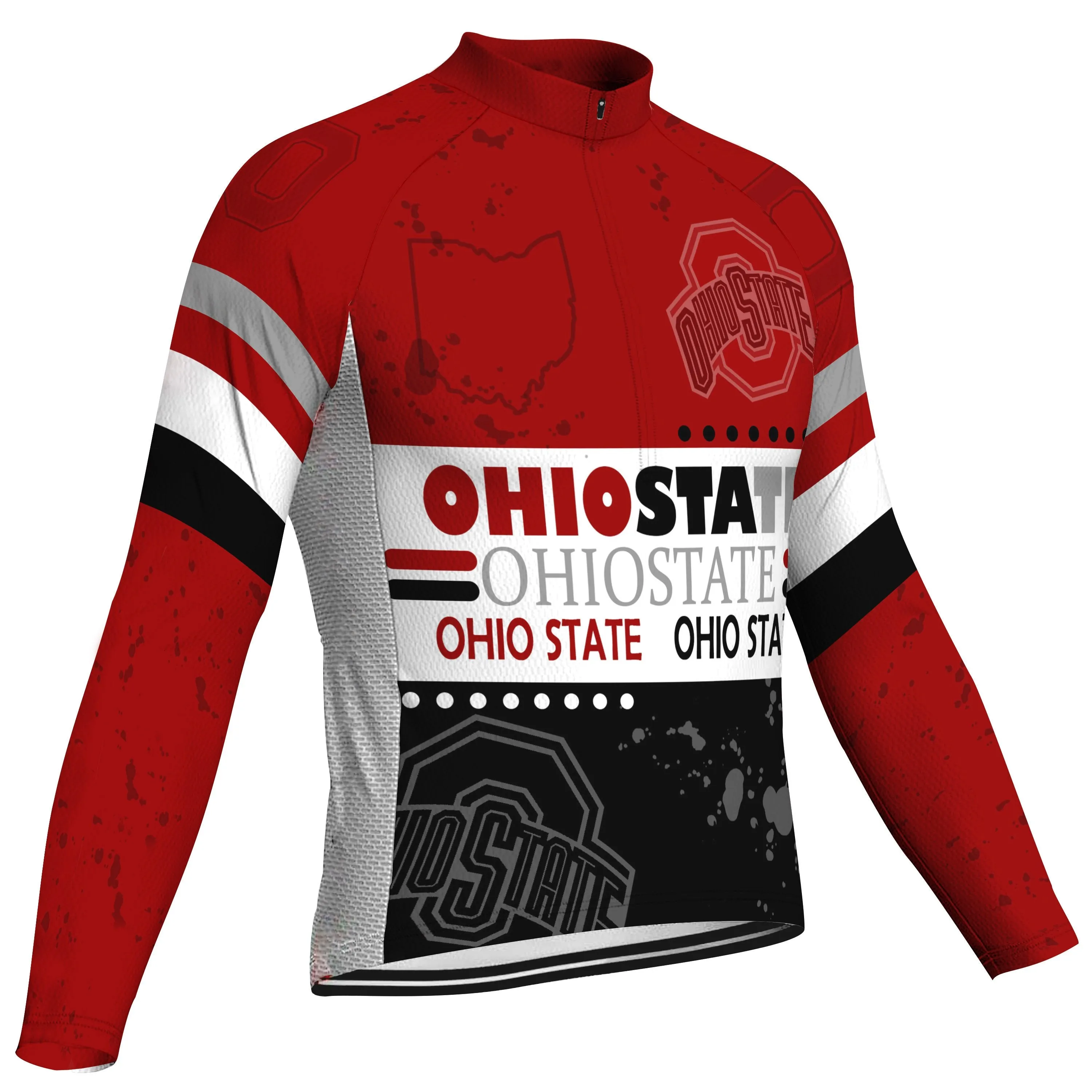 Ohio State Long Sleeve Cycling Jersey for Men
