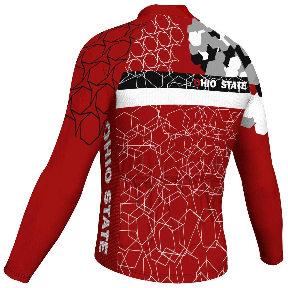 Ohio State Long Sleeve Cycling Jersey for Men