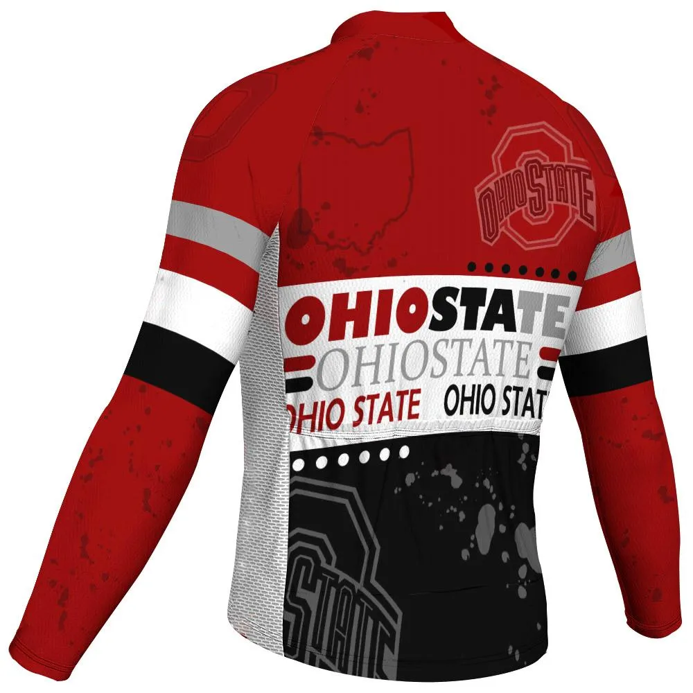 Ohio State Long Sleeve Cycling Jersey for Men
