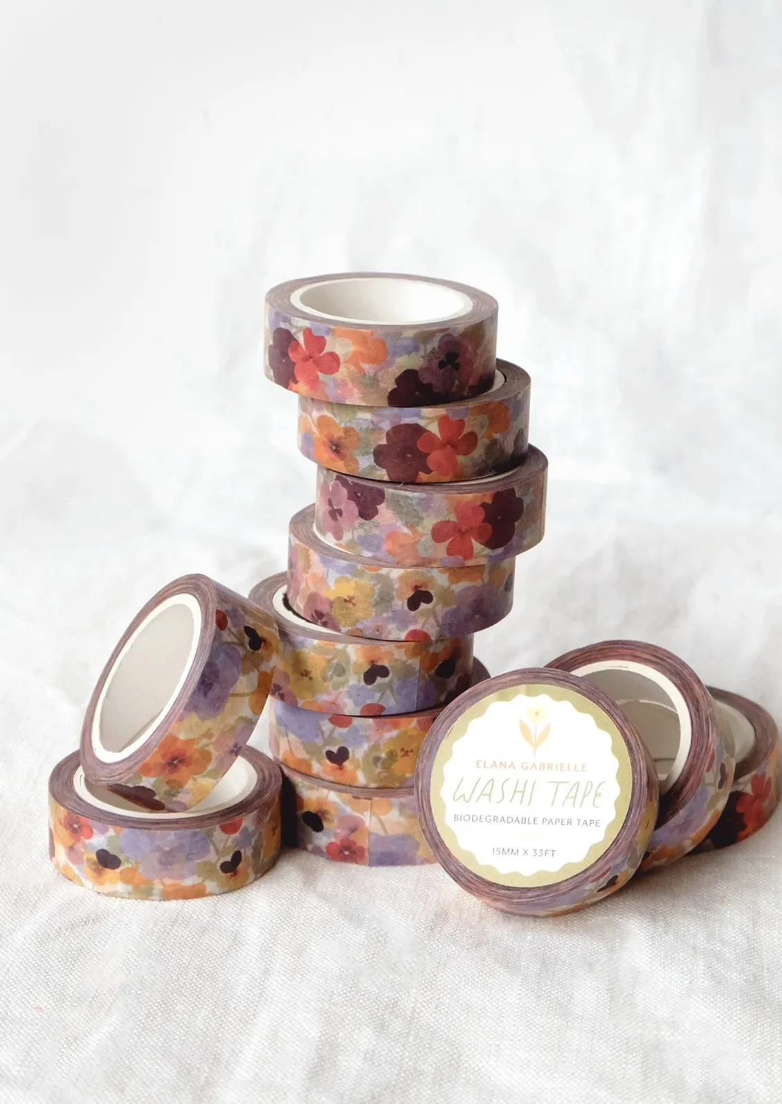 Pansy Print Washi Tape