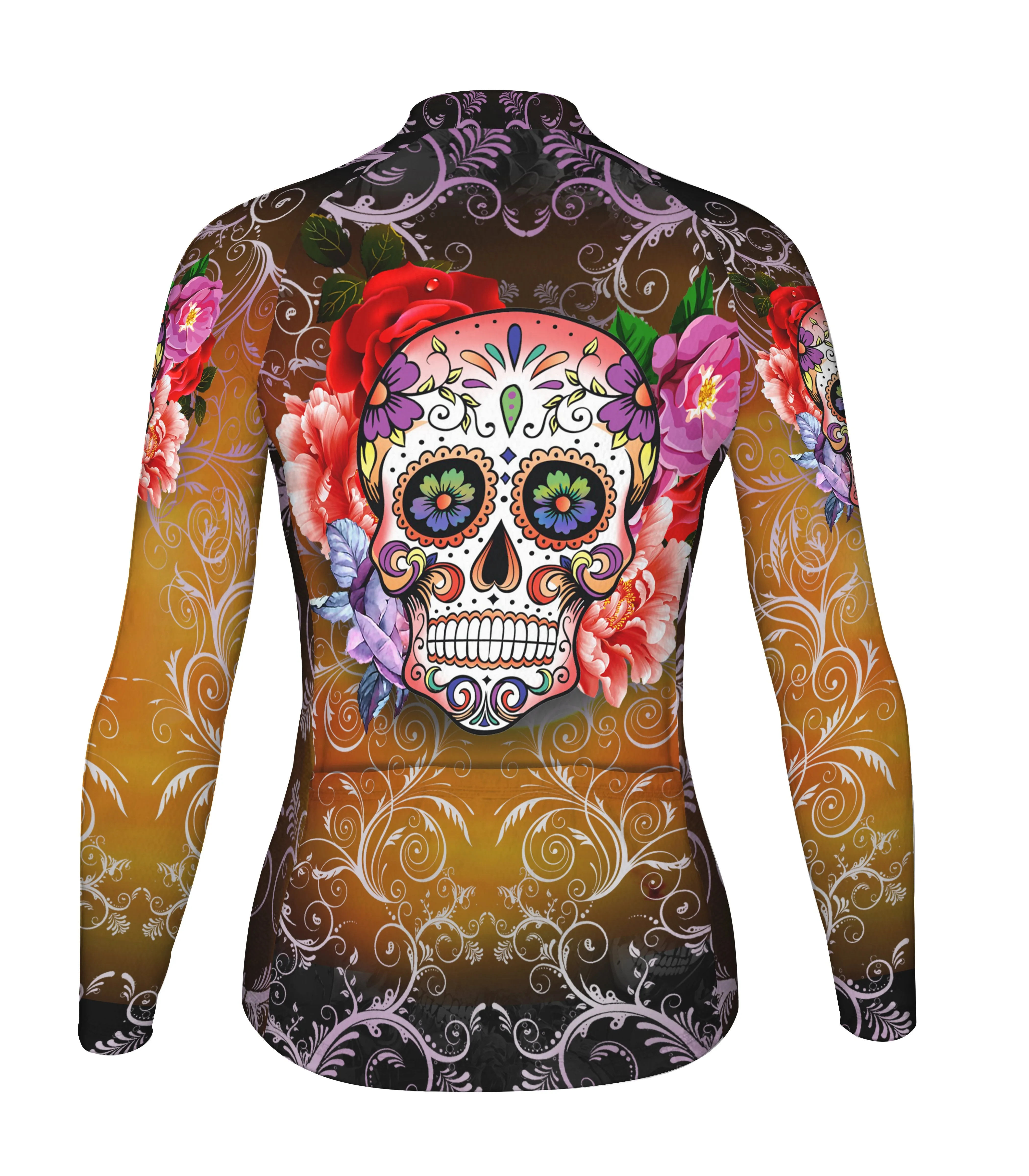 Skull Long Sleeve Cycling Jersey for Women