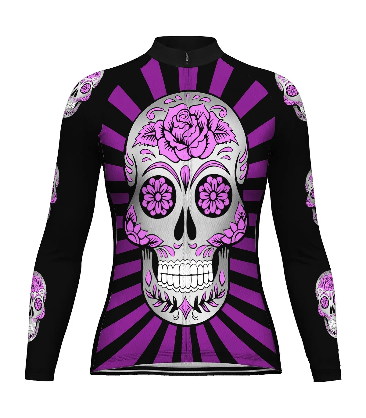Skull Long Sleeve Cycling Jersey for Women