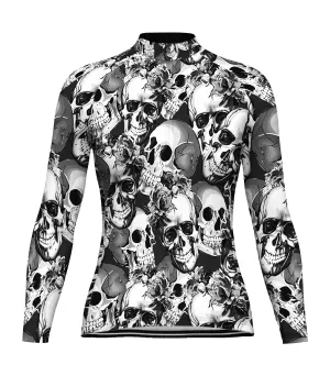 Skull Long Sleeve Cycling Jersey for Women