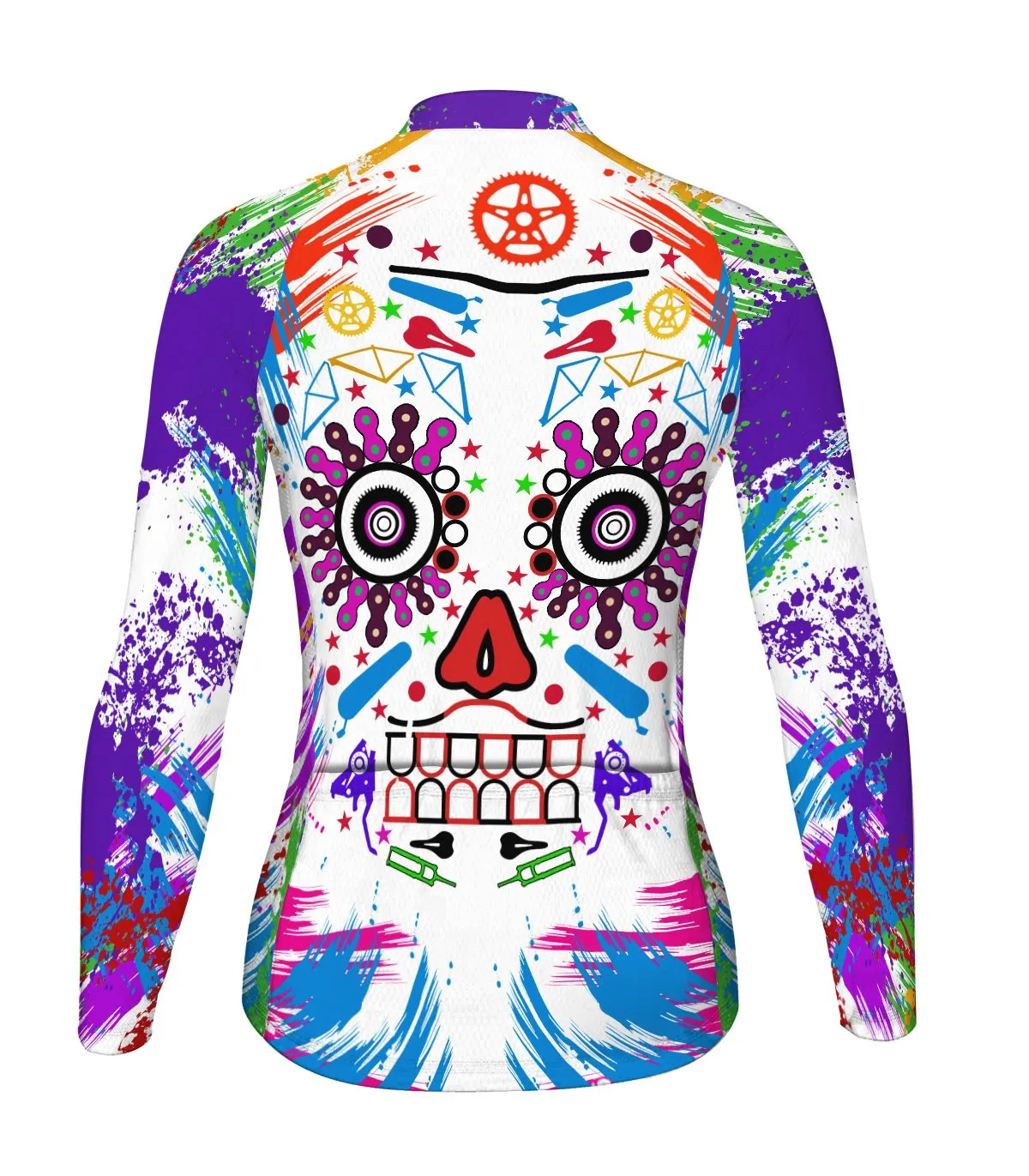 Skull Long Sleeve Cycling Jersey for Women