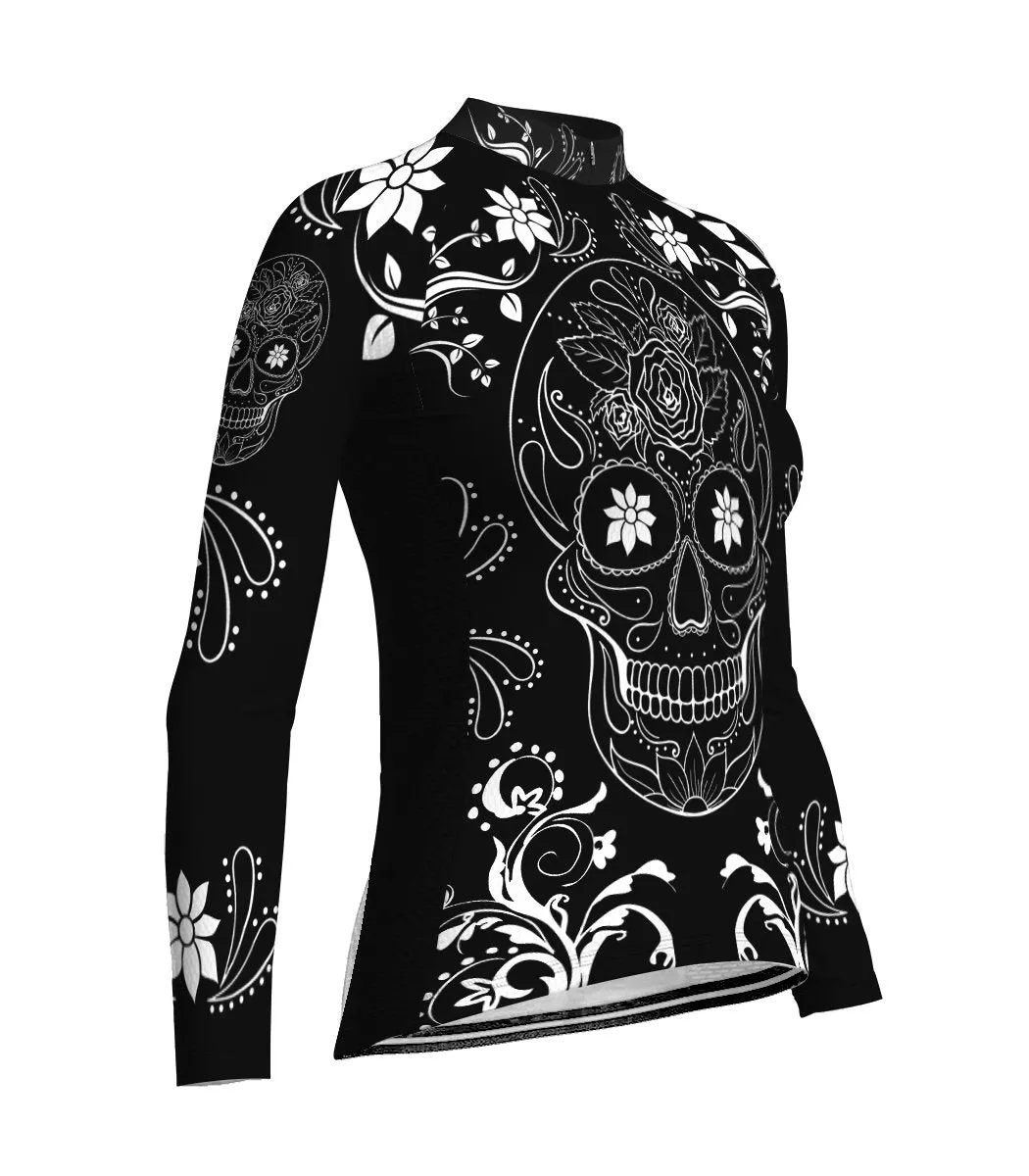 Skull Long Sleeve Cycling Jersey for Women
