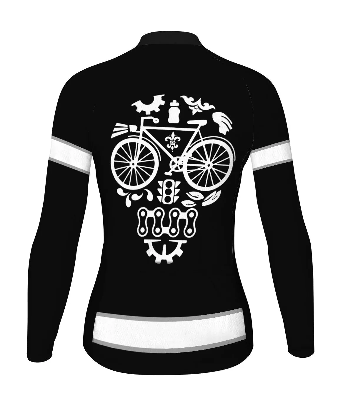 Skull Long Sleeve Cycling Jersey for Women
