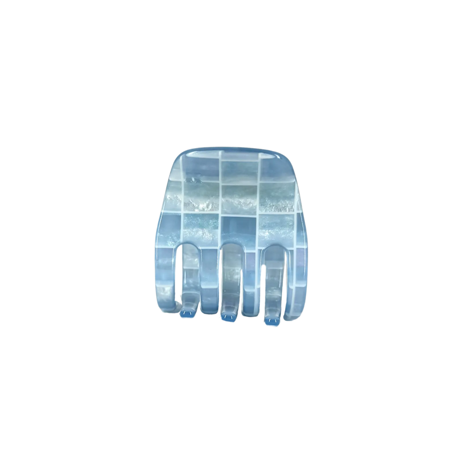 Small Hair Claw Clip — Aquamarine Tile