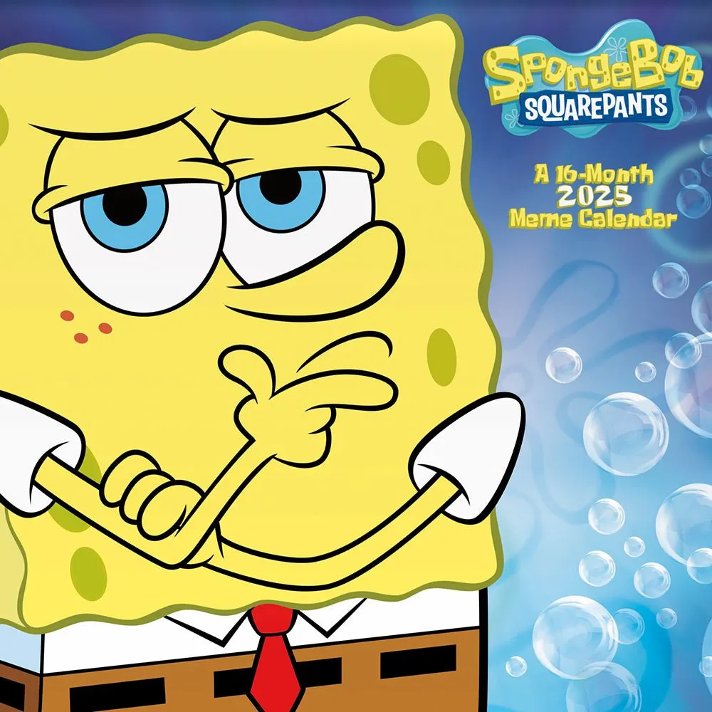 Spongebob Squarepants 2025 16-Month Wall Calendar