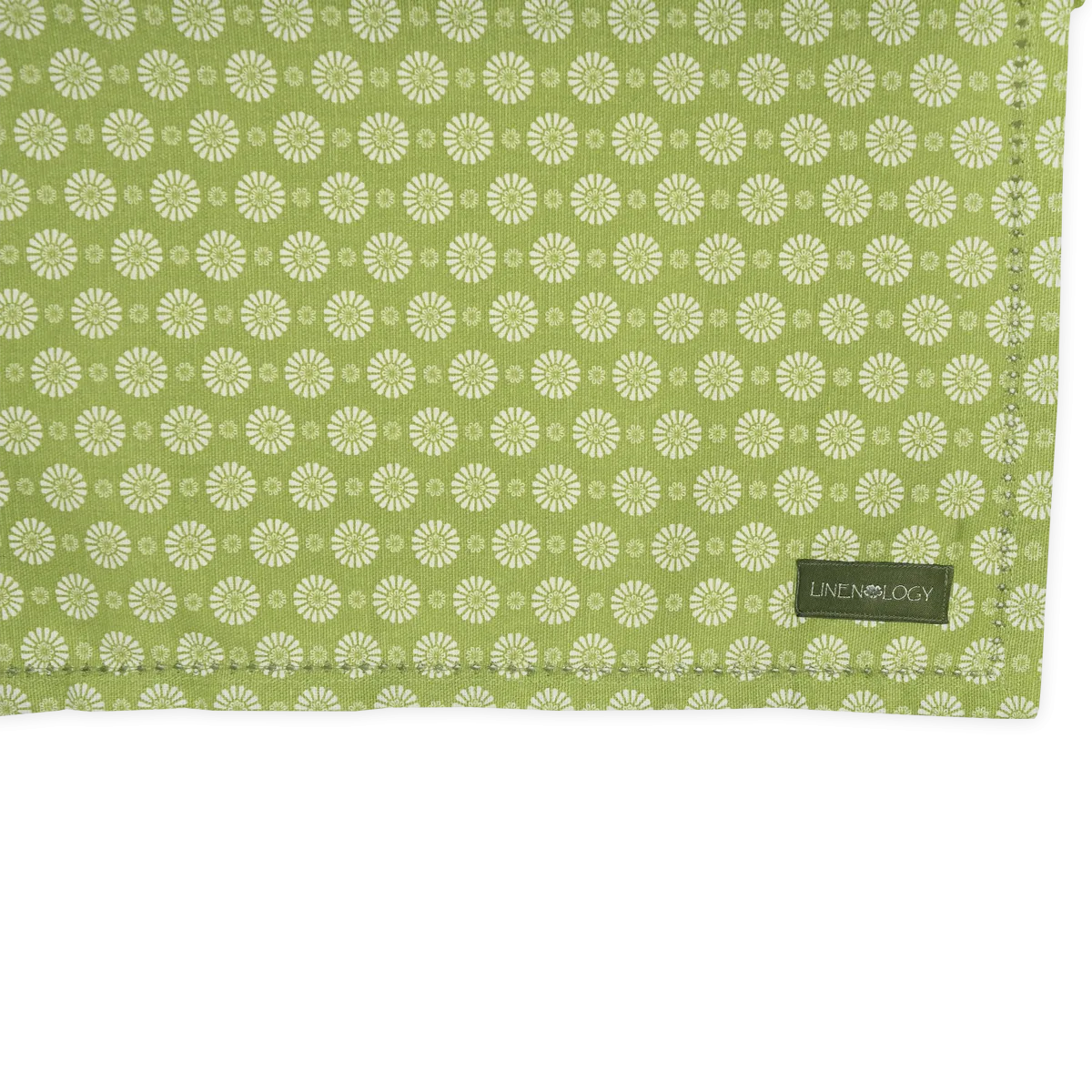 Table Runner - Geo Lime