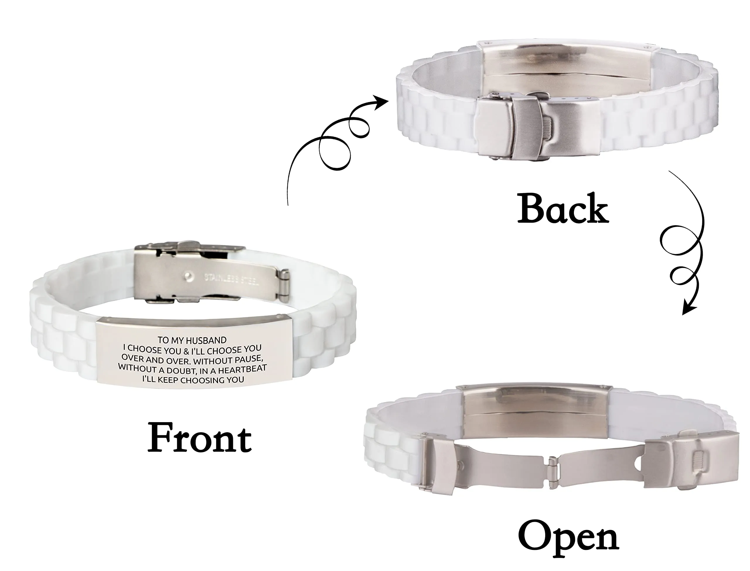 To My Husband Gifts, Husband Gifts from Wife, Husband Bracelet, Pocket Watch for Husband