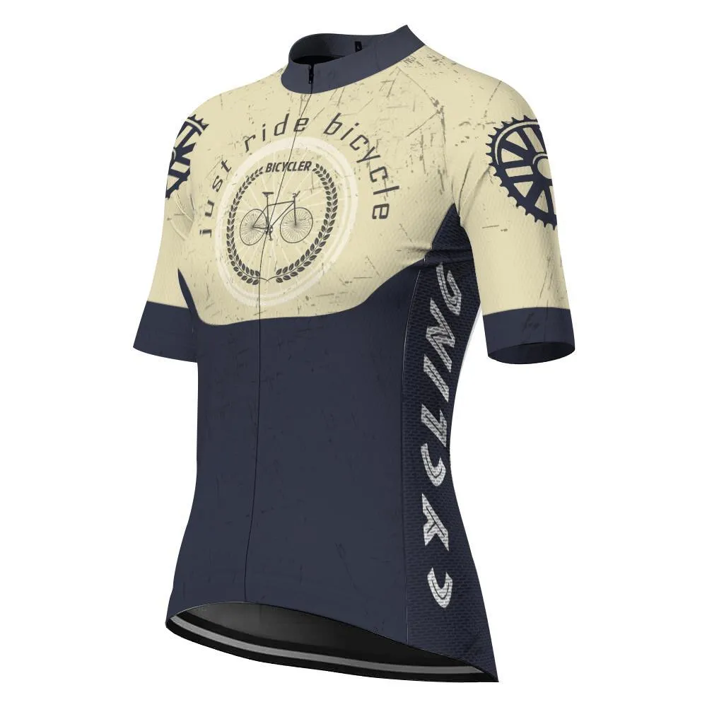Vintage Short Sleeve Cycling Jersey for Women