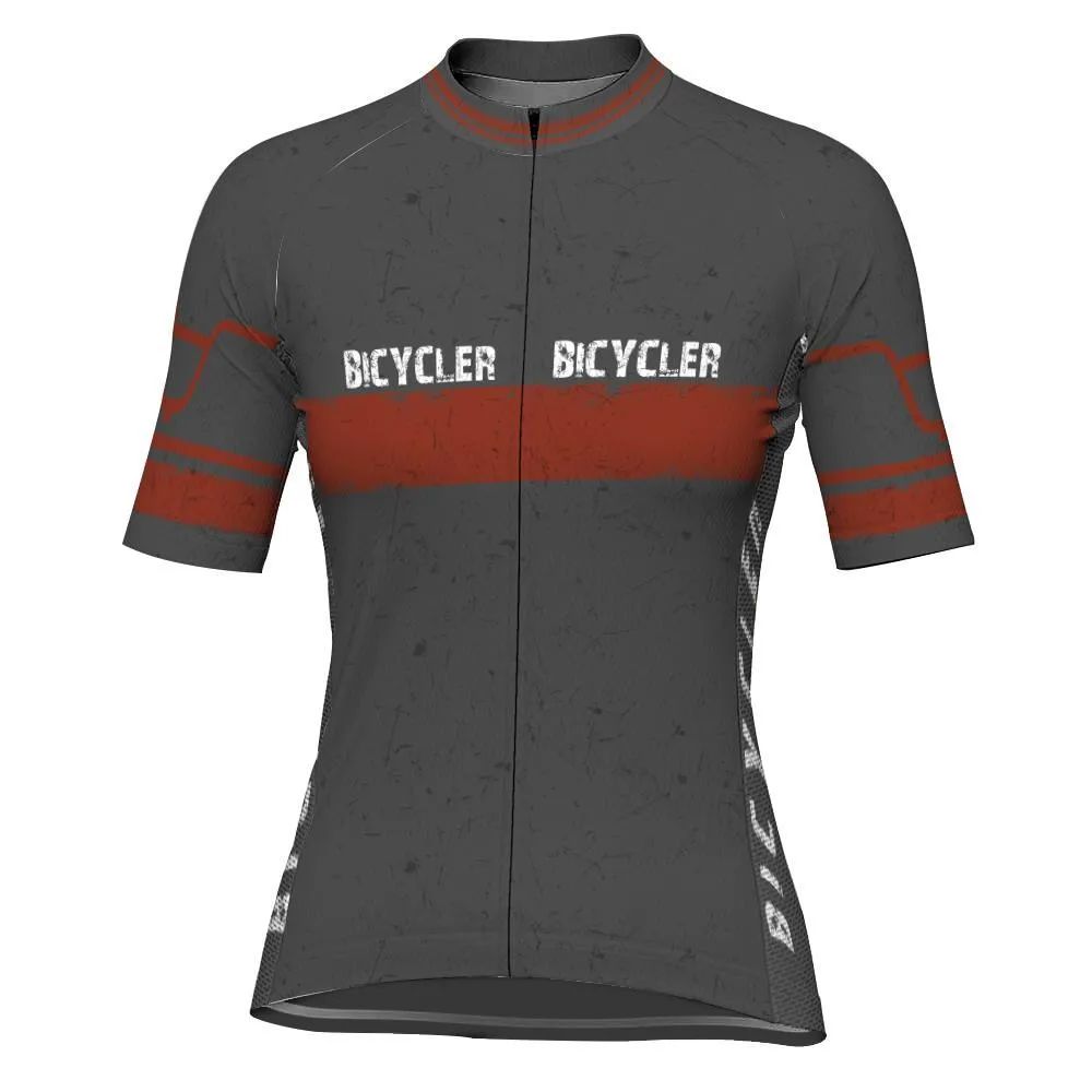 Vintage Short Sleeve Cycling Jersey for Women