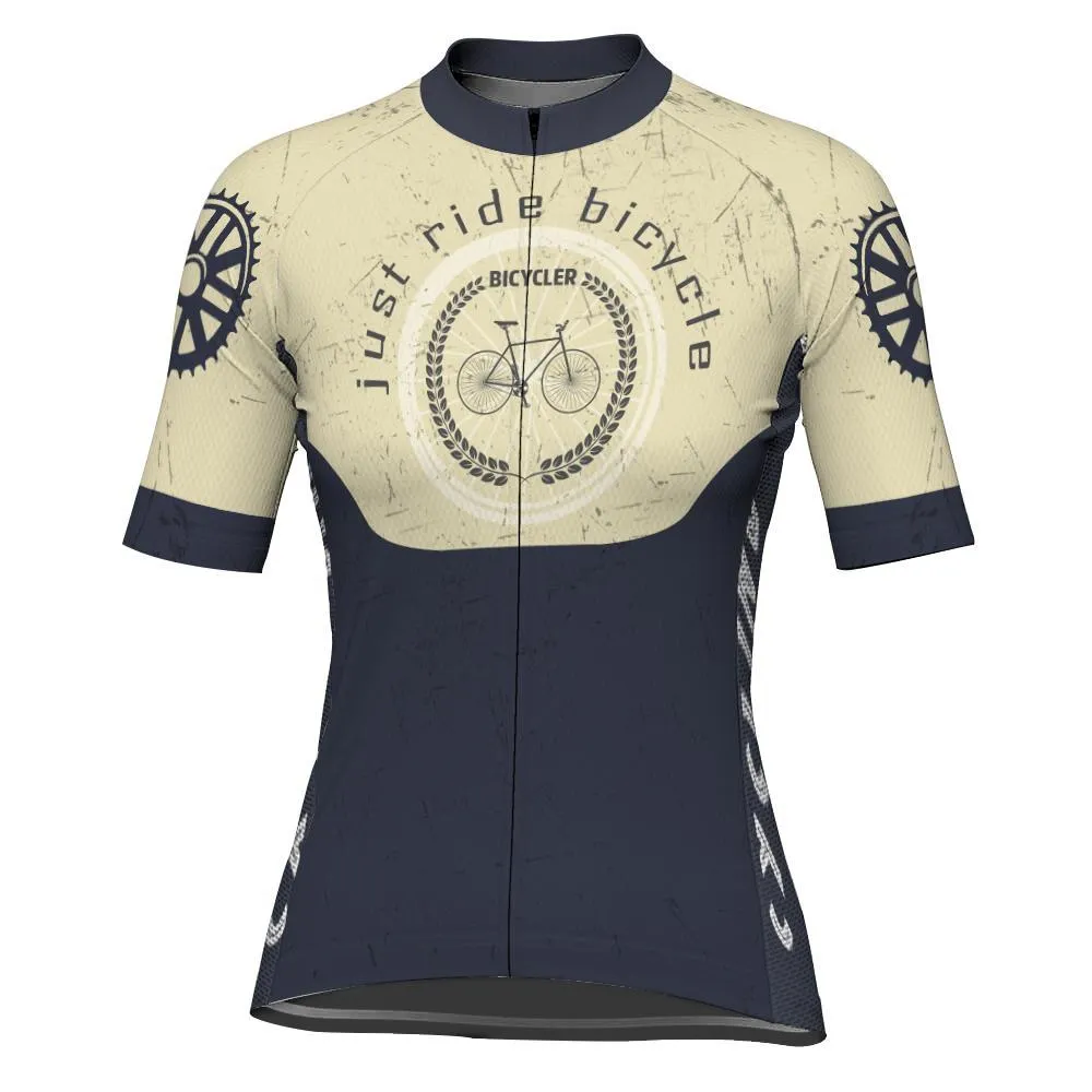 Vintage Short Sleeve Cycling Jersey for Women