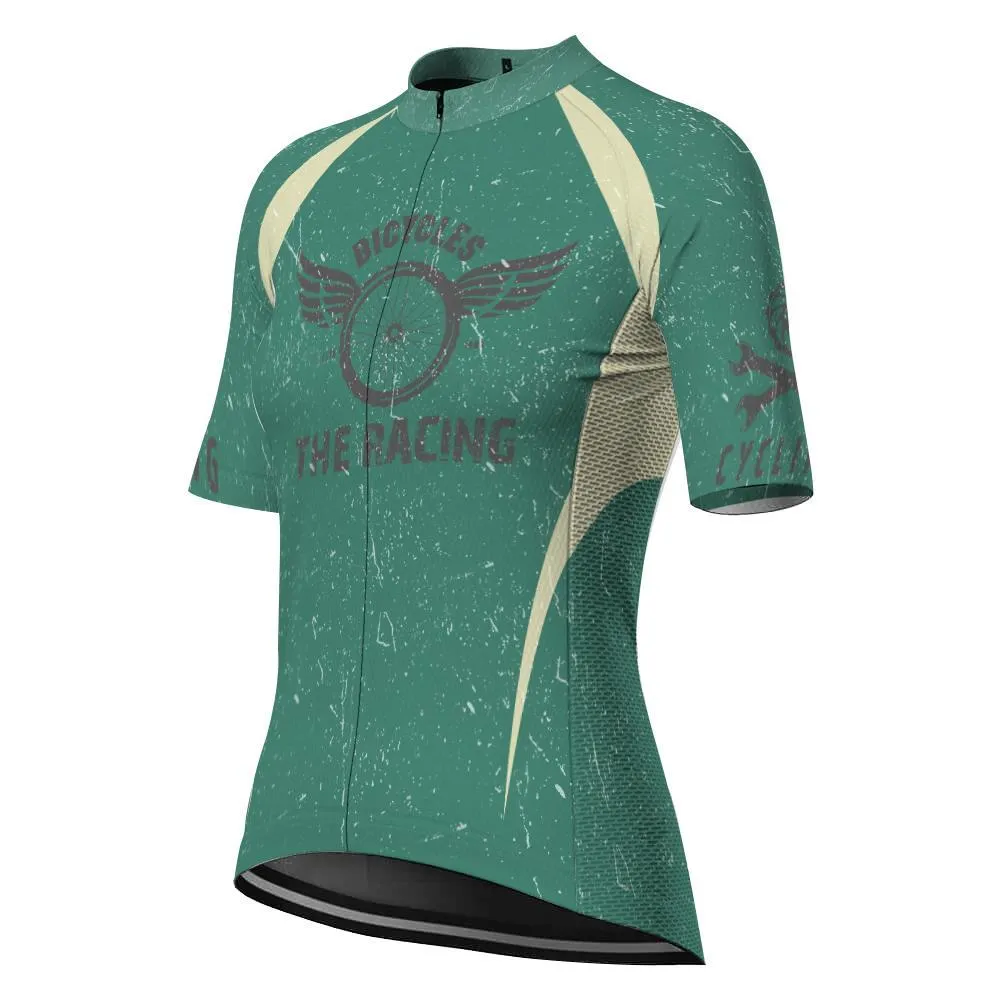 Vintage Short Sleeve Cycling Jersey for Women
