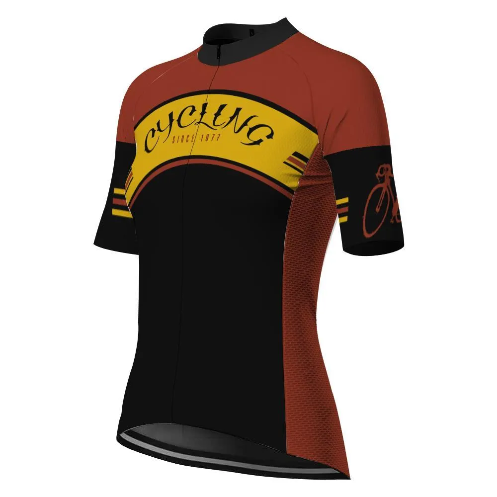 Vintage Short Sleeve Cycling Jersey for Women