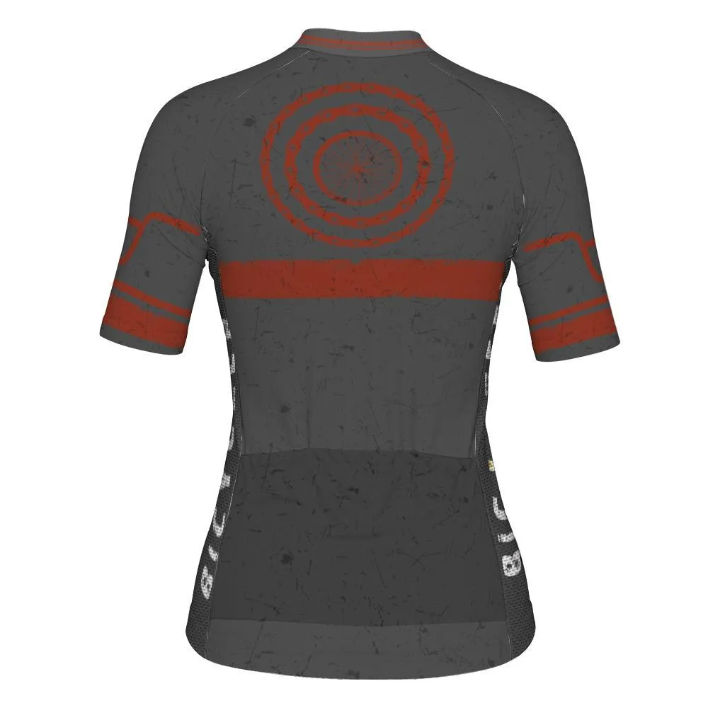 Vintage Short Sleeve Cycling Jersey for Women