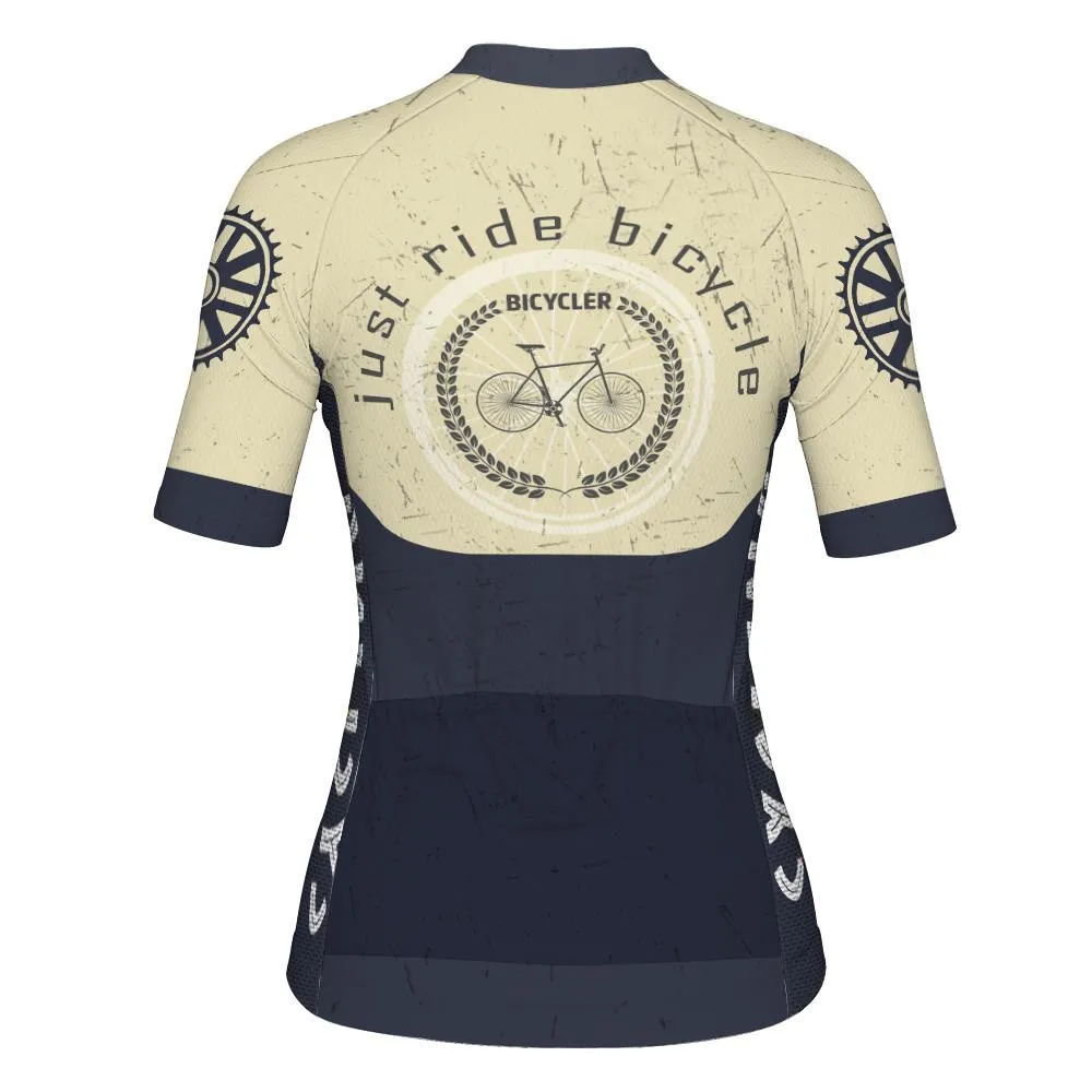 Vintage Short Sleeve Cycling Jersey for Women
