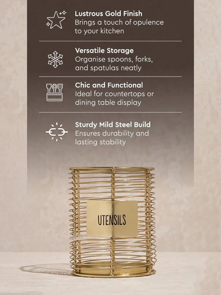 Westside Home Gold Utensil Holder